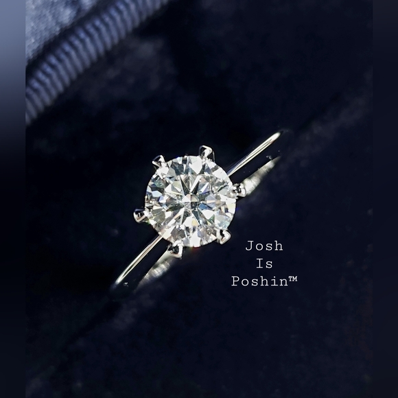 1CT. Moissanite solitaire engagement ring in sterling silver - Picture 7 of 17